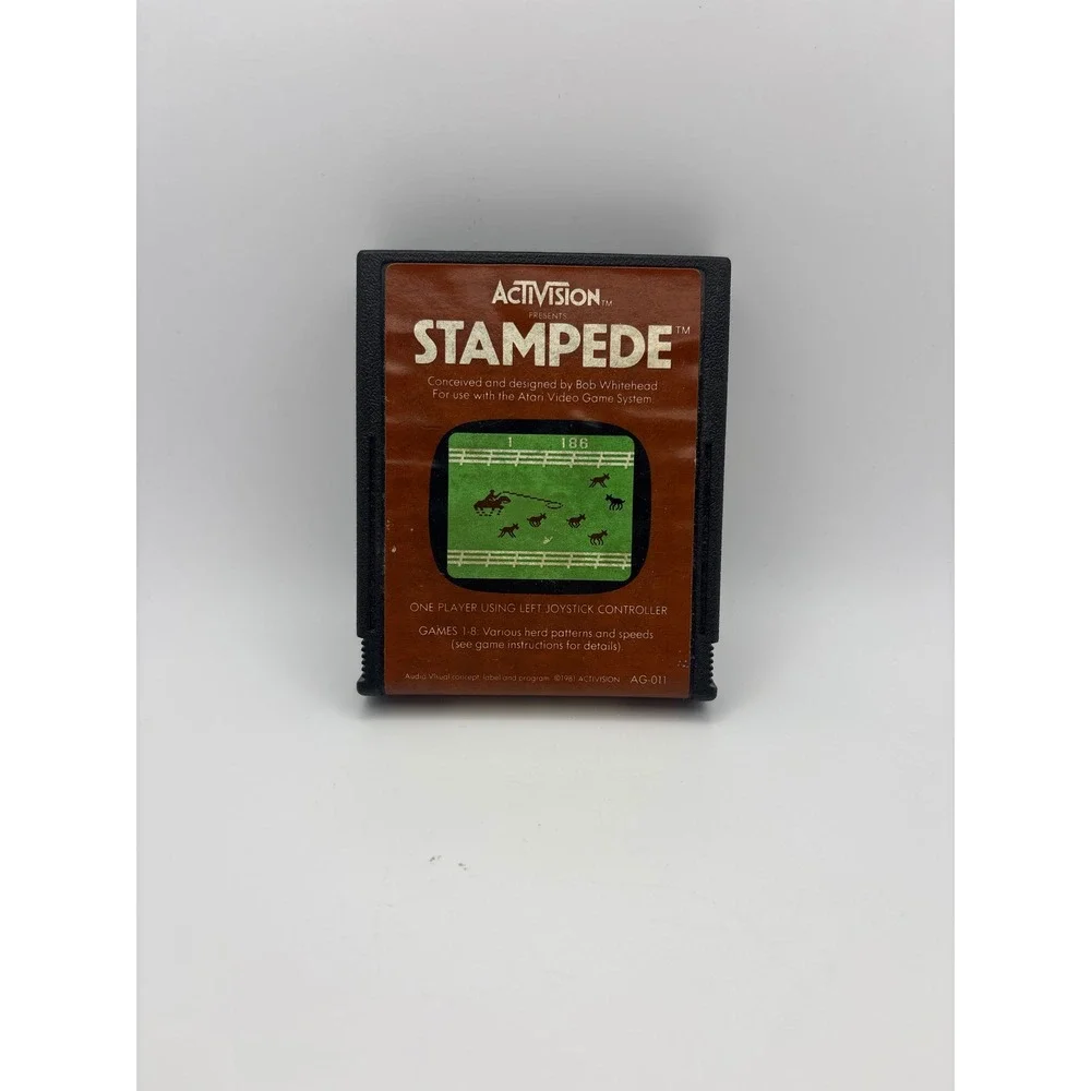 Activision Stampede Atari 2600 Video Game Cartridge AG-011 Retro Bob Whitehead